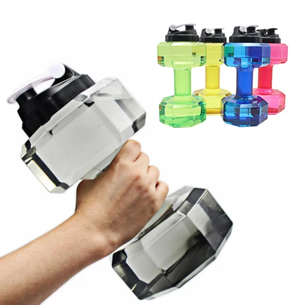 Water Dumbbell Sport Bottle Large Capacity Gym Running	Fitness Bodybuilding Exercise Outdoor Bicycle Camping Cycling Bottle - Image 2