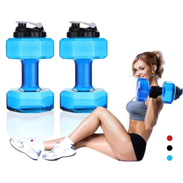 Water Dumbbell Sport Bottle Large Capacity Gym Running	Fitness Bodybuilding Exercise Outdoor Bicycle Camping Cycling Bottle