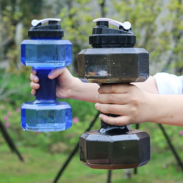 Water Dumbbell Sport Bottle Large Capacity Gym Running	Fitness Bodybuilding Exercise Outdoor Bicycle Camping Cycling Bottle - Image 5