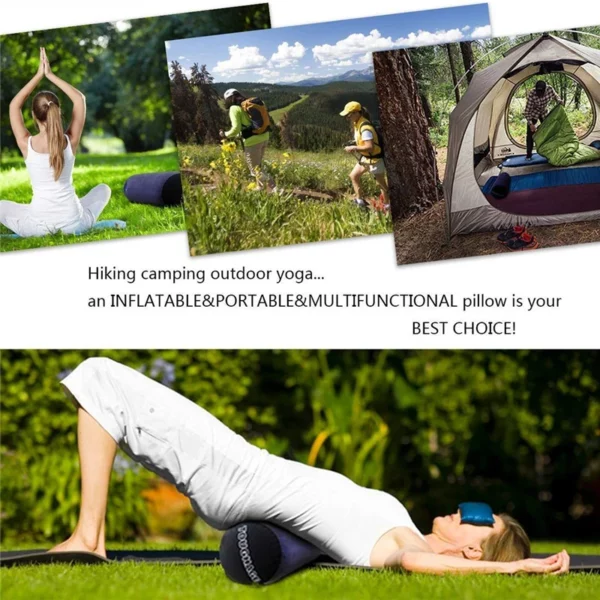 Multifunctional Inflatable Long Body Pillow Lumbar Leg Yoga Pillow Travel Positions Support Air Cushion For Home Bed Air Pillows - Image 4