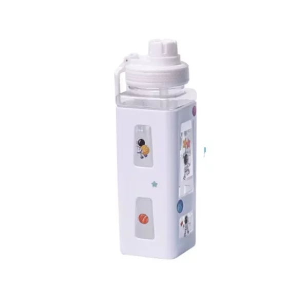 600ML Portable Sports Water Mug Square Outdoor Sports Fitness Plastic Water Bottles Home Travel Adult Kids Drinkware Tools - Image 8