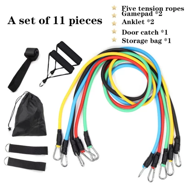 Ensemble de Bandes de Résistance de 11 Pièces pour l'Entraînement Musculaire. – Image 2
