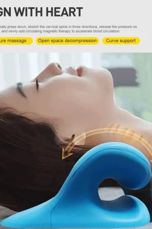 Cervical Neck Shoulder Stretcher Massage Pillow Traction Device Muscle Relaxation Relieve  Pain Cervical Spine Correction