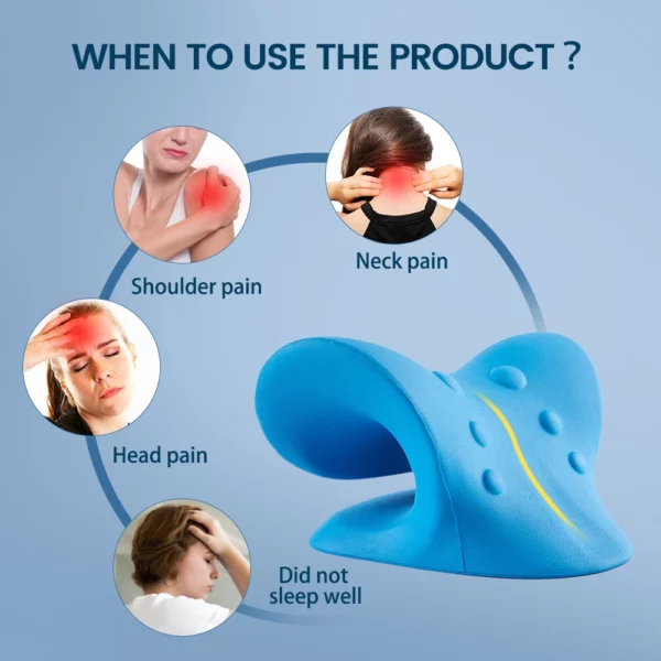 Heated Neck Stretcher for Neck Pain Relief Orthopedic Cervical Traction Device Pillow Heating Shoulder Relaxer Shiatsu Massager - Image 4