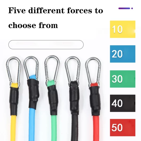 Ensemble de Bandes de Résistance de 11 Pièces pour l'Entraînement Musculaire. – Image 4