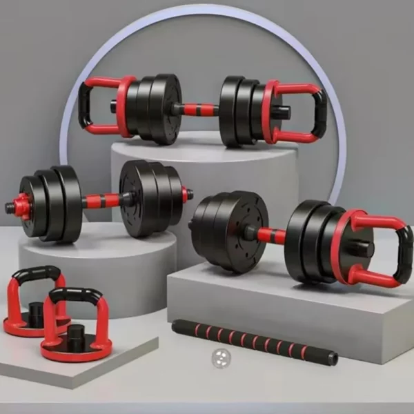 Ensemble Haltères/Barre/Kettlebell Tout-en-un Réglable – Image 6