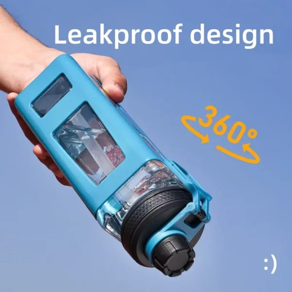 600ML Portable Sports Water Mug Square Outdoor Sports Fitness Plastic Water Bottles Home Travel Adult Kids Drinkware Tools - Image 4