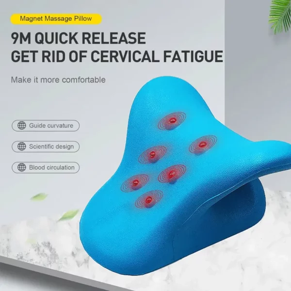 Cervical Neck Shoulder Stretcher Massage Pillow Traction Device Muscle Relaxation Relieve  Pain Cervical Spine Correction - Image 2