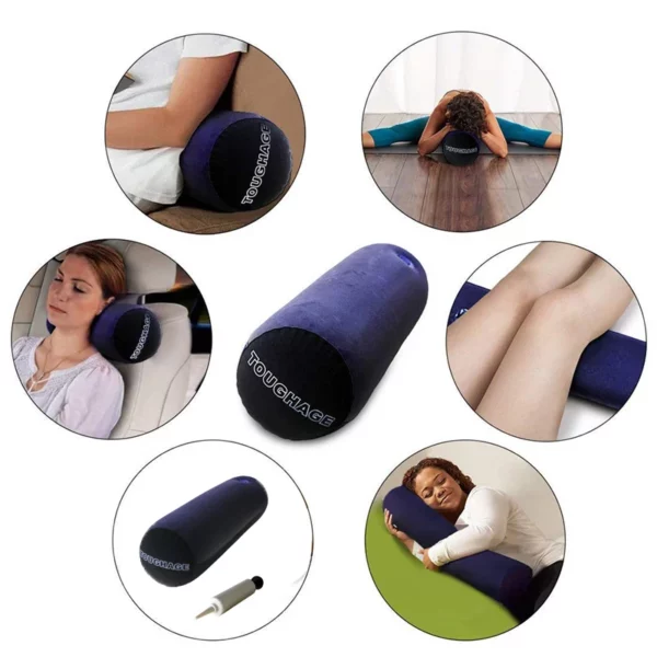Multifunctional Inflatable Long Body Pillow Lumbar Leg Yoga Pillow Travel Positions Support Air Cushion For Home Bed Air Pillows
