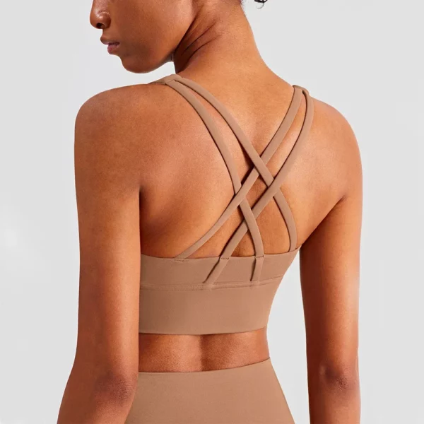 Sports Top Woman Gym Push Up Sexy Sports Bra Yoga Seamless Without Underwire Camisole Bras Women's Top With Cups Summer Lingerie - Image 5