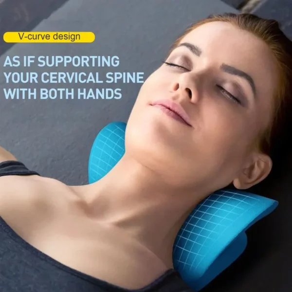 Cervical Neck Shoulder Stretcher Massage Pillow Traction Device Muscle Relaxation Relieve  Pain Cervical Spine Correction - Image 4