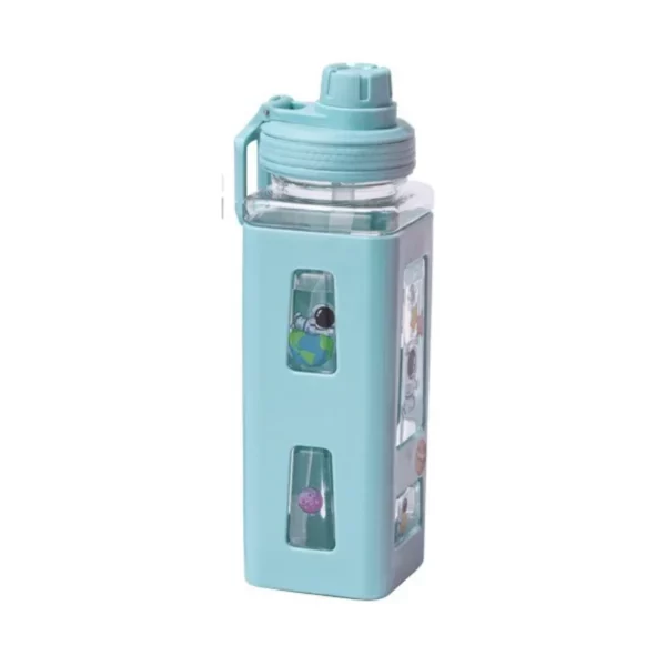 600ML Portable Sports Water Mug Square Outdoor Sports Fitness Plastic Water Bottles Home Travel Adult Kids Drinkware Tools - Image 9