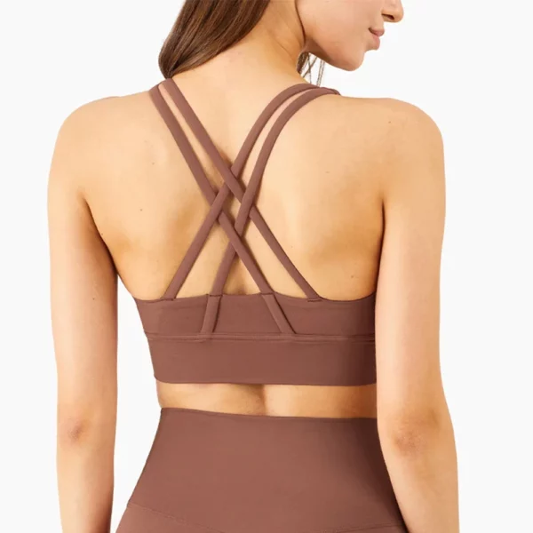 Sports Top Woman Gym Push Up Sexy Sports Bra Yoga Seamless Without Underwire Camisole Bras Women's Top With Cups Summer Lingerie - Image 3