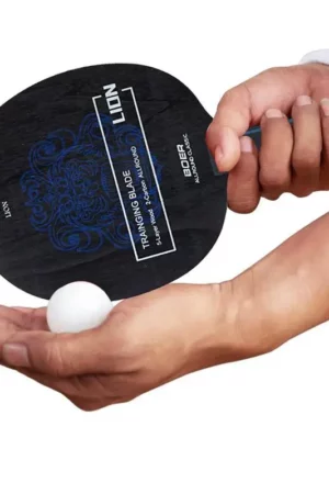 Table tennis paddles and ping pong balls for kids' indoor and outdoor games.